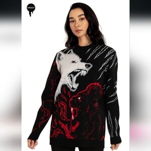 Rare NWT Stark Game of Thrones Graphic Sweater M/L